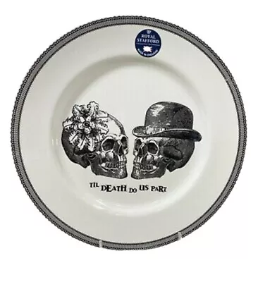 Buy Royal Stafford Halloween Till Death Do Us Part New Set Of 4 Dinner Plates • 55.82£