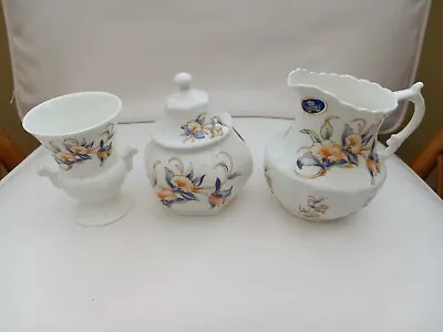 Buy 3 X  Aynsley Fine Bone China Just Orchids Pieces. Jug, Urn & Ginger Jar. 1980's. • 20£