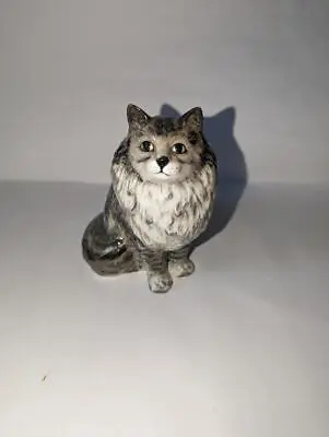Buy Beswick - Cat Persian Kitten Seated Looking Up - Grey Stripe - Model No.1880 • 88.99£