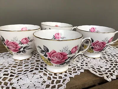 Buy Vintage Royal Vale Bone China Tea Cups Set Of 4 • 8£