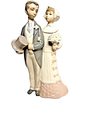 Buy Lladro Porcelain Wedding Day Couple Bride & Groom Marriage Retired Figurine 4808 • 23.97£