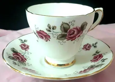 Buy Vintage Royal Trent Fine Bone China Tea Cup & Saucer Pink Roses • 12.25£