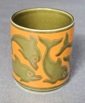 Buy Hornsea Pottery Olive Green Pot Dolphin Design John Clappison 1972 • 10.50£