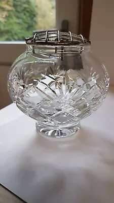 Buy Caithness Clear Crystal Rose/flower Bowl With Metal Frog • 18£