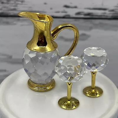 Buy SWAROVSKI-Crystal Memories-3 PIECE WINE SET-Keepsake Miniature Ornament-Unboxed • 22£