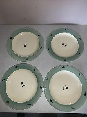 Buy 4 X Poole Pottery Fresco Olive Large Plates • 15£
