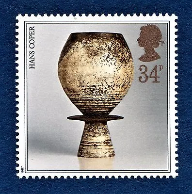 Buy GB  Pot By Hans Coper Studio Pottery Illustrated On A Stamp - U/M • 1.65£