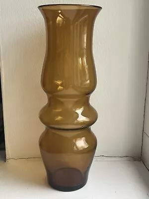 Buy Ryd Vintage Mid Century Swedish Amber Art Glass Vase • 25£