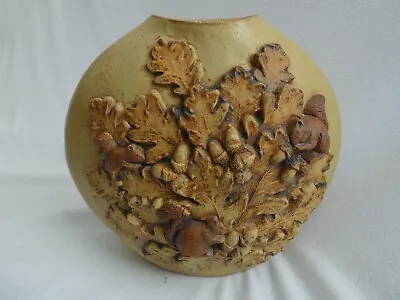 Buy Bernard Rooke Very Large Vase Squirrels Acorns & Oak Leaves. 3.671 Kilos 9 7/8  • 95£
