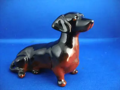 Buy Beswick Dog Dachshund Seated Model 1460 Black & Tan Gloss • 15.95£