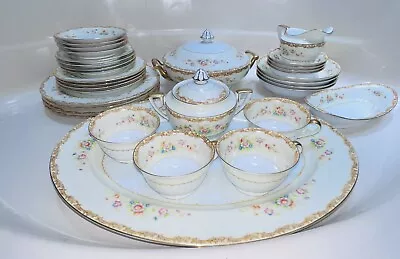Buy Noritake Mystery 1930s Floral Gold Fine China Set Of 4 With Serving Dishes • 288.22£