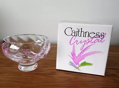 Buy Caithness Crystal Glass Footed Bowl 4  Flamenco Dawn Pink  Home Birthday Gift • 16.45£