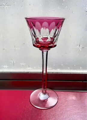 Buy Baccarat Grand Tower Wine Glass Gold Red Overlay [Extremely Rare] • 402.14£