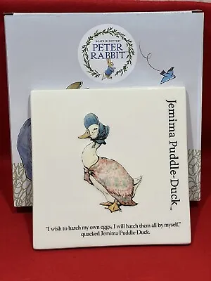 Buy Beatrix Potter Jemima Puddle-Duck Wall Plaque Tile Ceramic Gift Beswick NEW • 10.99£