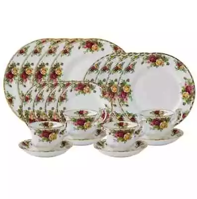 Buy ROYAL ALBERT Old Country Roses Four 5 Piece Place Settings. 20 Pieces . • 183.84£