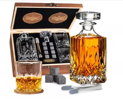 Buy Whisiskey - Whiskey Decanter - Classic - 700 Ml - Whisky Carafe And Glass Set - • 19.99£
