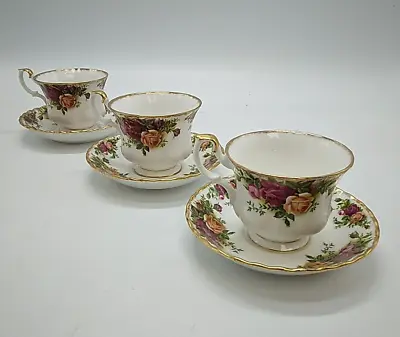 Buy Royal Albert - Old Country Roses, X 3 Teacups & Saucers, Bone China, Seconds • 18£