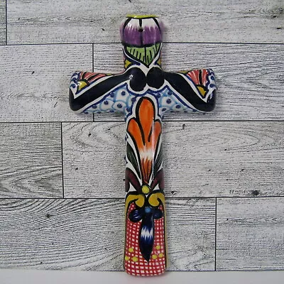 Buy Alba Mexico Talavera Pottery Small Cross Wall Hanging Plaque 7.5  Colorful • 18.93£