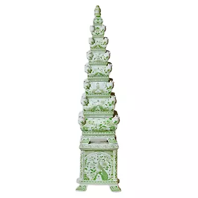 Buy Green & White Tulipiere Tower Vase Multi-Tier Tulip Vase X-Large 42.5  • 1,041.95£