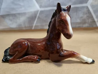 Buy Vintage Sylvac Pottery Laying Foal Horse 1447 - Repaired Leg  • 4.04£
