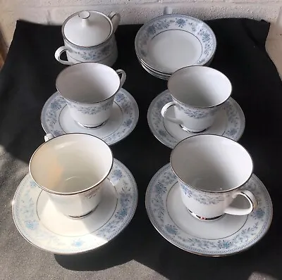 Buy Contemporary Fine China Noritake Blue Hill 2482 Tea Set Bowls Plates Sugar Bowl • 19.99£