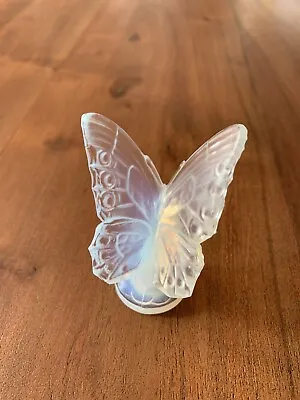 Buy SABINO Opalescent Glass Butterfly Figurine, Etched Marking, France, Open Wings • 58.58£