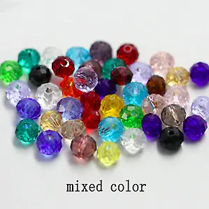 Buy Round Tear Drops Square Czech Crystal Glass Faceted Beads Mixed Colour Jewellery • 3.49£
