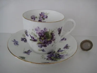 Buy Hammersley Victorian Violets Design English Bone China Small Tea Cup And Saucer • 17.99£
