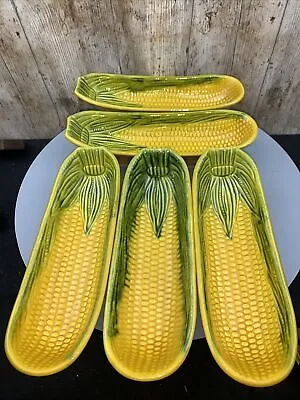 Buy 5 Vintage Italica Ars Corn On The Cob Serving Dishes Majolica Italy 10.5” Long • 20£