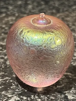 Buy Heron Glass Pink Iridescent Glass Apple - 5cm - Hand Crafted In Cumbria, UK • 17£