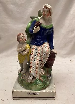 Buy Antique Staffordshire Pottery Widow • 65£