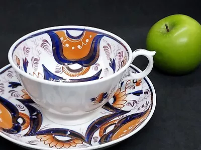 Buy ANTIQUE- GAUDY WELSH LUSTRE POTTERY-CUP & SAUCER- GEORGIAN -C-1830s • 9.29£