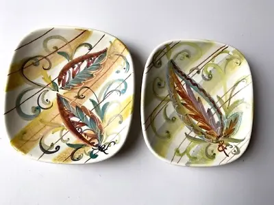 Buy Vintage Glyn Colledge Denby Leaf Pin Trays X 2 Fully Signed English Pottery • 15.95£