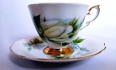 Buy Paragon Harry Wheatcroft Roses Grand Gala Vintage Cup Saucer White Rose's-virgo • 15£