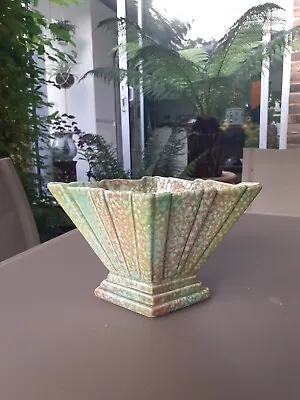 Buy Stunning Unusual SYLVAC ? Art Deco Rhomboid Diamond Vase With Frog - Rare Item • 45£