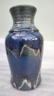 Buy BAY KERAMIK Drip Glaze WEST GERMANY  Vintage Blue Pottery Vase  • 18.95£