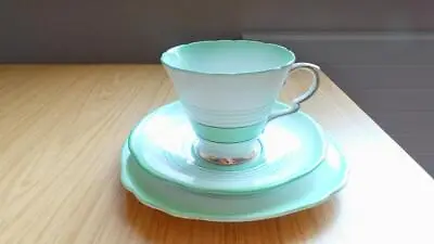 Buy BC719a: Royal Staffordshire Bone China Cup & Saucer With Side Plate - Art Deco • 6£