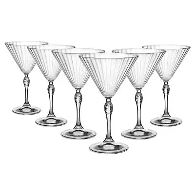 Buy Bormioli Rocco 24x America '20s Martini Glasses Vintage Art Deco 250ml Clear • 129£