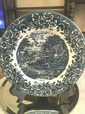 Buy Vintage Salad Plate - Blue And White China - English Country Scene - 7  • 6.72£