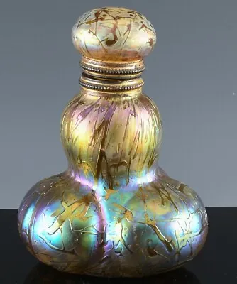 Buy RARE C1900 ART NOUVEAU KRALIK BACILLUS BOHEMIAN GLASS TOP INKWELL LOETZ RELATED • 216.83£