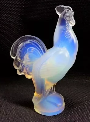 Buy Vintage SABINO French 1930's Art Deco Opalescent Glass Rooster W/ Orig Sticker ! • 122.39£