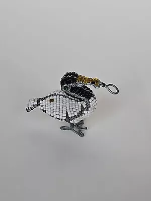 Buy Wire GLASS Beaded Pelecan Ornament Statue Animal • 9£