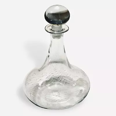 Buy Clear Blown Glass Ships Decanter With Solid Ball Stopper Hand Crafted 12  Tall • 19.06£