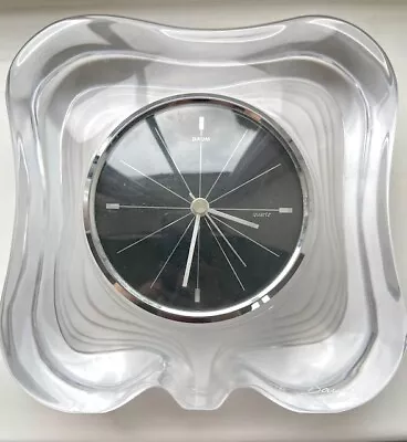 Buy Daum France Glass Clock Translucent And Black • 35£