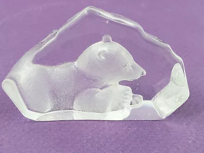Buy Mats Jonasson Lead Glass Crystal Bear Sculpture  Paperweight Sweden Signed • 24.02£