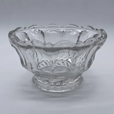 Buy Clear Footed Glass Bowl With Fluted Edge Signed J Sweet Dish • 3.99£