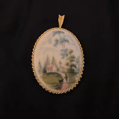 Buy Danbury Mint Porcelain Necklace Pendant Vintage Kaiser China West Germany  • 23.02£