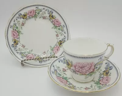 Buy CROWN Staffordshire England Bone China Footed Cup, Saucer & Plate CHELSEA MANOR • 28.23£