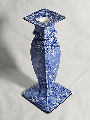 Buy An Antique James Kent Fenton Blue And White Candlestick Holder  • 25£
