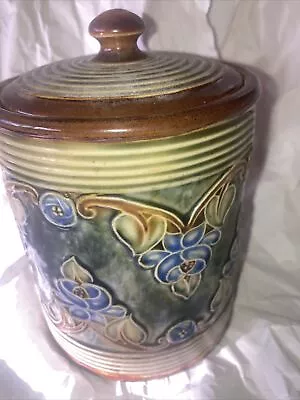 Buy Antique Royal Doulton Lambeth Stoneware Tobacco Jar • 55£